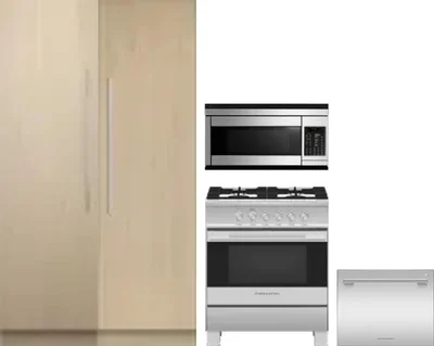 5 Piece Package Includes Refrigerator, Freezer, Range, Microwave And Dishwasher